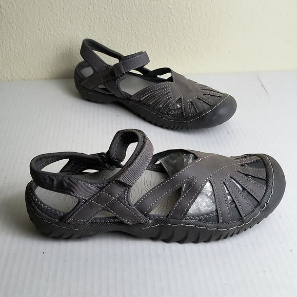 JSport by Jambu STRAPPY SANDAL Poppy Mary Jane Slingback Grey Hiking Athletic - Picture 1 of 10